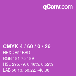 カラーコード: CMYK 4 / 60 / 0 / 26 | qconv.com