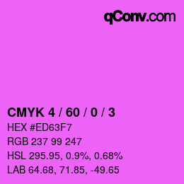 カラーコード: CMYK 4 / 60 / 0 / 3 | qconv.com