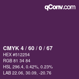 カラーコード: CMYK 4 / 60 / 0 / 67 | qconv.com