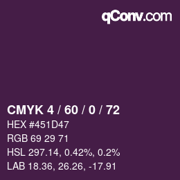 Color code: CMYK 4 / 60 / 0 / 72 | qconv.com