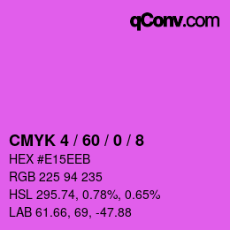 カラーコード: CMYK 4 / 60 / 0 / 8 | qconv.com
