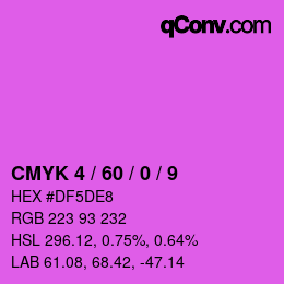 颜色代码: CMYK 4 / 60 / 0 / 9 | qconv.com