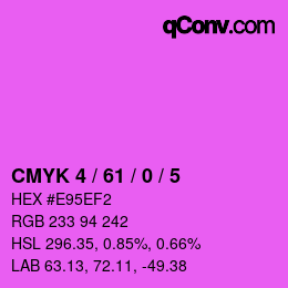 カラーコード: CMYK 4 / 61 / 0 / 5 | qconv.com