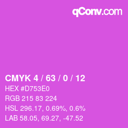 Color code: CMYK 4 / 63 / 0 / 12 | qconv.com