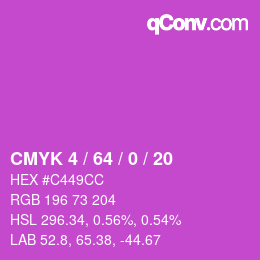 Color code: CMYK 4 / 64 / 0 / 20 | qconv.com