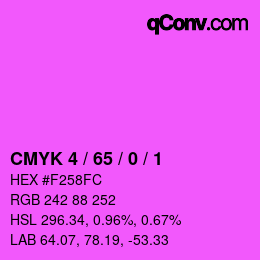 カラーコード: CMYK 4 / 65 / 0 / 1 | qconv.com