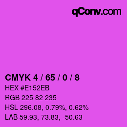 Color code: CMYK 4 / 65 / 0 / 8 | qconv.com