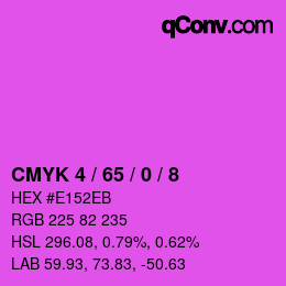 カラーコード: CMYK 4 / 65 / 0 / 8 | qconv.com