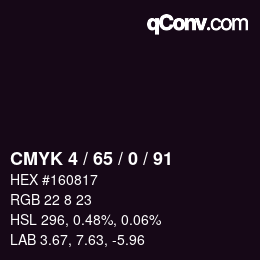 Color code: CMYK 4 / 65 / 0 / 91 | qconv.com