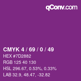 Farbcode: CMYK 4 / 69 / 0 / 49 | qconv.com