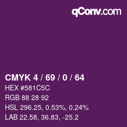 Color code: CMYK 4 / 69 / 0 / 64 | qconv.com