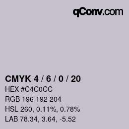 Color code: CMYK 4 / 6 / 0 / 20 | qconv.com