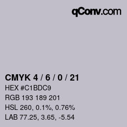 Color code: CMYK 4 / 6 / 0 / 21 | qconv.com