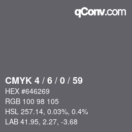 Color code: CMYK 4 / 6 / 0 / 59 | qconv.com