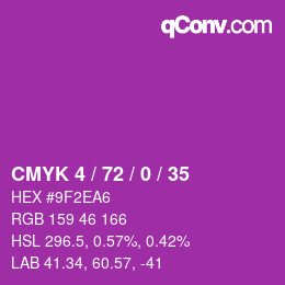 Color code: CMYK 4 / 72 / 0 / 35 | qconv.com