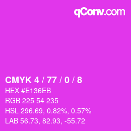 Color code: CMYK 4 / 77 / 0 / 8 | qconv.com