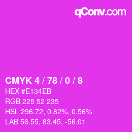 Color code: CMYK 4 / 78 / 0 / 8 | qconv.com