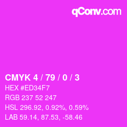 Color code: CMYK 4 / 79 / 0 / 3 | qconv.com