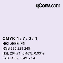 Color code: CMYK 4 / 7 / 0 / 4 | qconv.com
