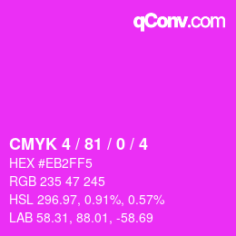 Color code: CMYK 4 / 81 / 0 / 4 | qconv.com