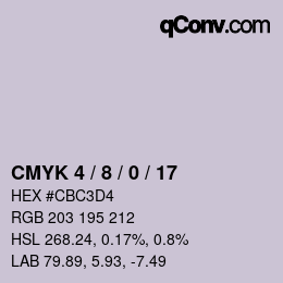 Color code: CMYK 4 / 8 / 0 / 17 | qconv.com