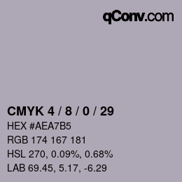 颜色代码: CMYK 4 / 8 / 0 / 29 | qconv.com