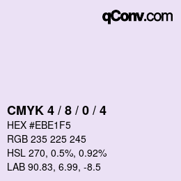 Color code: CMYK 4 / 8 / 0 / 4 | qconv.com