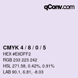 Color code: CMYK 4 / 8 / 0 / 5 | qconv.com