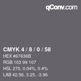 Color code: CMYK 4 / 8 / 0 / 58 | qconv.com