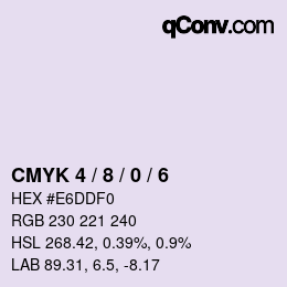 Color code: CMYK 4 / 8 / 0 / 6 | qconv.com