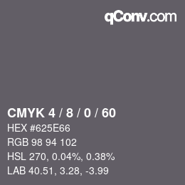 Color code: CMYK 4 / 8 / 0 / 60 | qconv.com