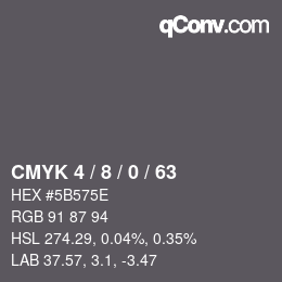 Color code: CMYK 4 / 8 / 0 / 63 | qconv.com