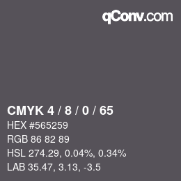 颜色代码: CMYK 4 / 8 / 0 / 65 | qconv.com