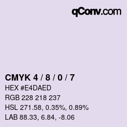 Color code: CMYK 4 / 8 / 0 / 7 | qconv.com