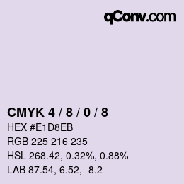 Color code: CMYK 4 / 8 / 0 / 8 | qconv.com