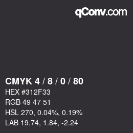 Color code: CMYK 4 / 8 / 0 / 80 | qconv.com
