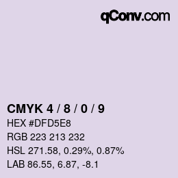 Color code: CMYK 4 / 8 / 0 / 9 | qconv.com