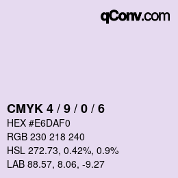 Color code: CMYK 4 / 9 / 0 / 6 | qconv.com