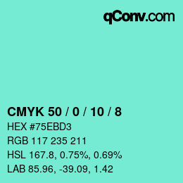 Color code: CMYK 50 / 0 / 10 / 8 | qconv.com