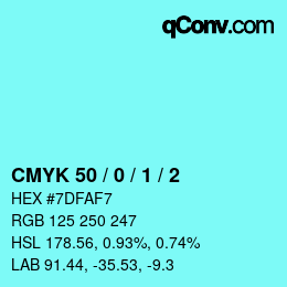 Color code: CMYK 50 / 0 / 1 / 2 | qconv.com