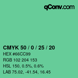 Color code: CMYK 50 / 0 / 25 / 20 | qconv.com