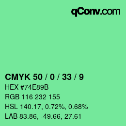 Color code: CMYK 50 / 0 / 33 / 9 | qconv.com