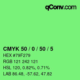 Color code: CMYK 50 / 0 / 50 / 5 | qconv.com