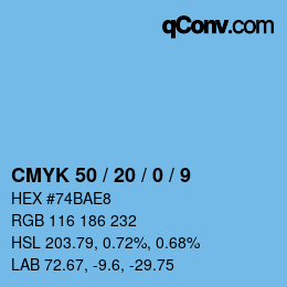 Color code: CMYK 50 / 20 / 0 / 9 | qconv.com