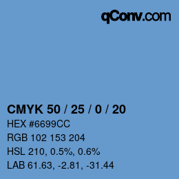 Color code: CMYK 50 / 25 / 0 / 20 | qconv.com