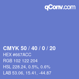 Color code: CMYK 50 / 40 / 0 / 20 | qconv.com