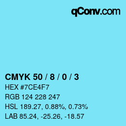 Color code: CMYK 50 / 8 / 0 / 3 | qconv.com