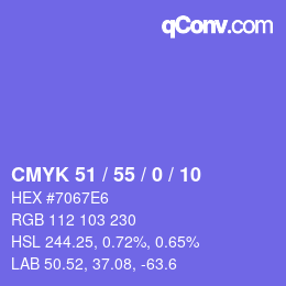 Color code: CMYK 51 / 55 / 0 / 10 | qconv.com