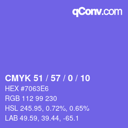Color code: CMYK 51 / 57 / 0 / 10 | qconv.com