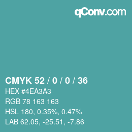 Color code: CMYK 52 / 0 / 0 / 36 | qconv.com